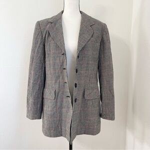 VINTAGE ALANNI by DONNY BROOK MADE In UKRAINE 100% Wool Plaid Blazer Jacket